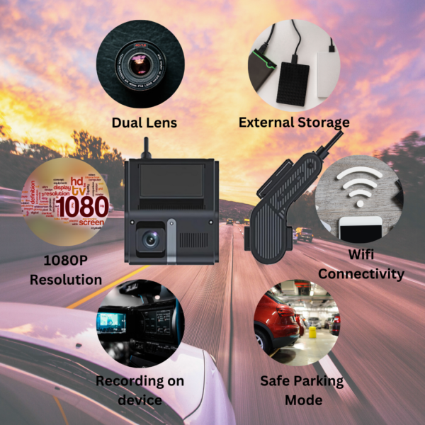 1080P DUAL DASHCAM with Smart AI Features - Image 3